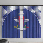 Afro Central African Republic Football Window Curtain Go Champions - African Pride