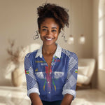 Afro Central African Republic Football Custom Women Casual Shirt Go Champions - African Pride