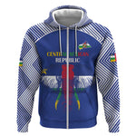 Afro Central African Republic Football Custom Zip Hoodie Go Champions - African Pride