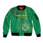 Afro Mauritania Football Custom Sleeve Zip Bomber Jacket Go Al-Murabitun - African Pride