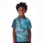 South Africa Whale Festival Personalized Kid Polo Shirt African Shwe Shwe Pattern - African Pride