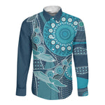 South Africa Whale Festival Personalized Long Sleeve Button Shirt African Shwe Shwe Pattern - African Pride