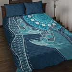 South Africa Whale Festival Quilt Bed Set African Shwe Shwe Pattern - African Pride