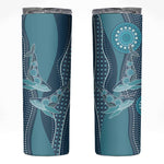 South Africa Whale Festival Personalized Skinny Tumbler African Shwe Shwe Pattern - African Pride