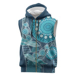 South Africa Whale Festival Personalized Sleeveless Zip Hoodie African Shwe Shwe Pattern - African Pride