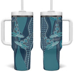 South Africa Whale Festival Personalized Tumbler With Handle African Shwe Shwe Pattern - African Pride