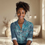 South Africa Whale Festival Personalized Women Casual Shirt African Shwe Shwe Pattern - African Pride