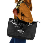 Pray for Tarseen Leather Tote Bag Sudan Darfur Be Strong - African Pride