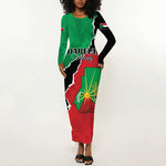 Darfur Sudan Personalized Long Sleeve Bodycon Dress Be Strong - African Pride
