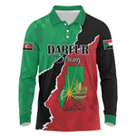Darfur Sudan Personalized Long Sleeve Polo Shirt Be Strong - African Pride