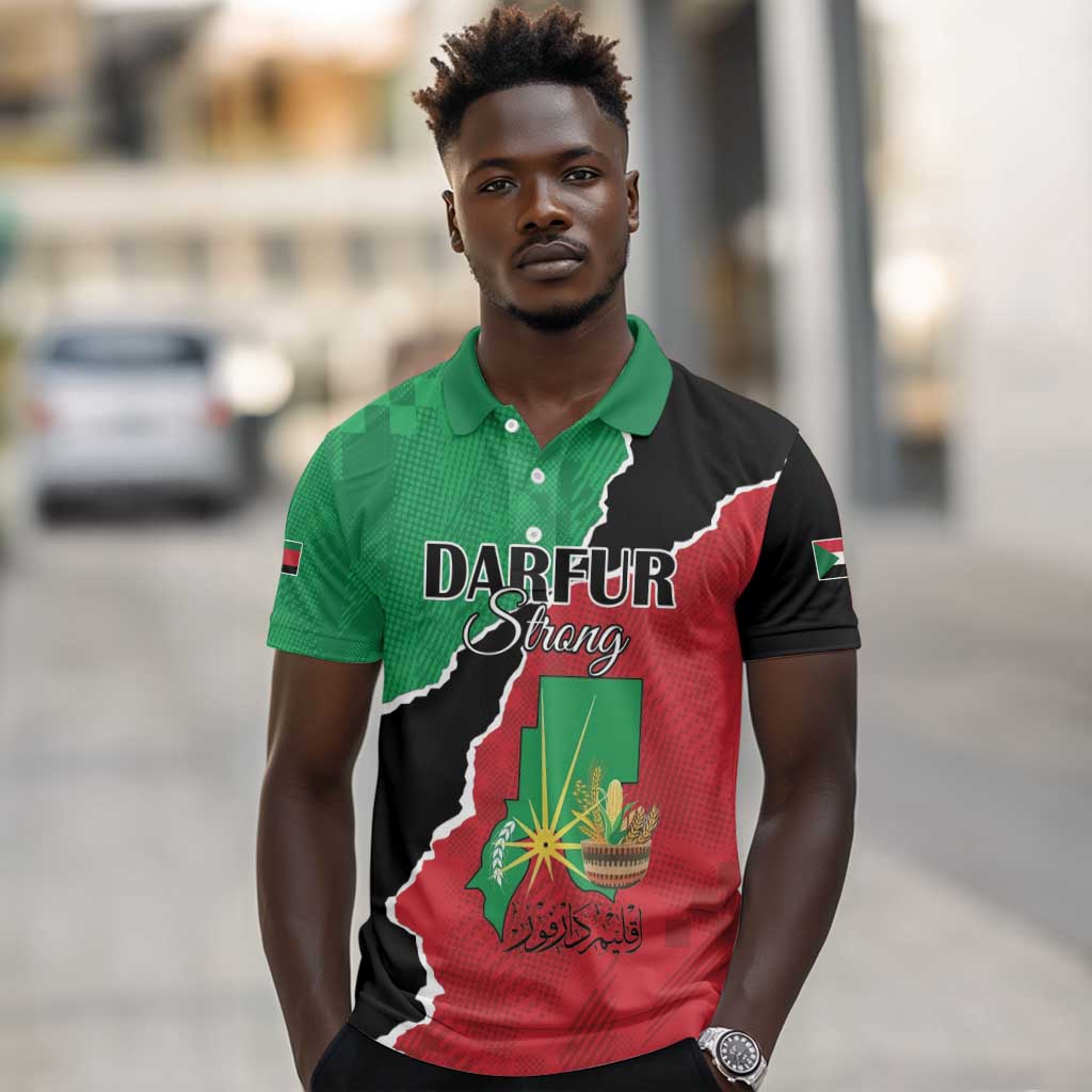 Darfur Sudan Personalized Polo Shirt Be Strong - African Pride