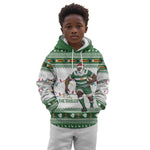 Afro Christmas Rugby Zimbabwe Kid Hoodie The Sables Krismes Yakanaka - African Pride