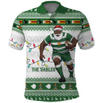 Afro Christmas Rugby Zimbabwe Polo Shirt The Sables Krismes Yakanaka - African Pride