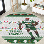 Afro Christmas Rugby Zimbabwe Round Carpet The Sables Krismes Yakanaka - African Pride