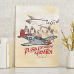 Tuskegee Airmen Canvas Wall Art Red Tails Legacy Retro Style - African Pride