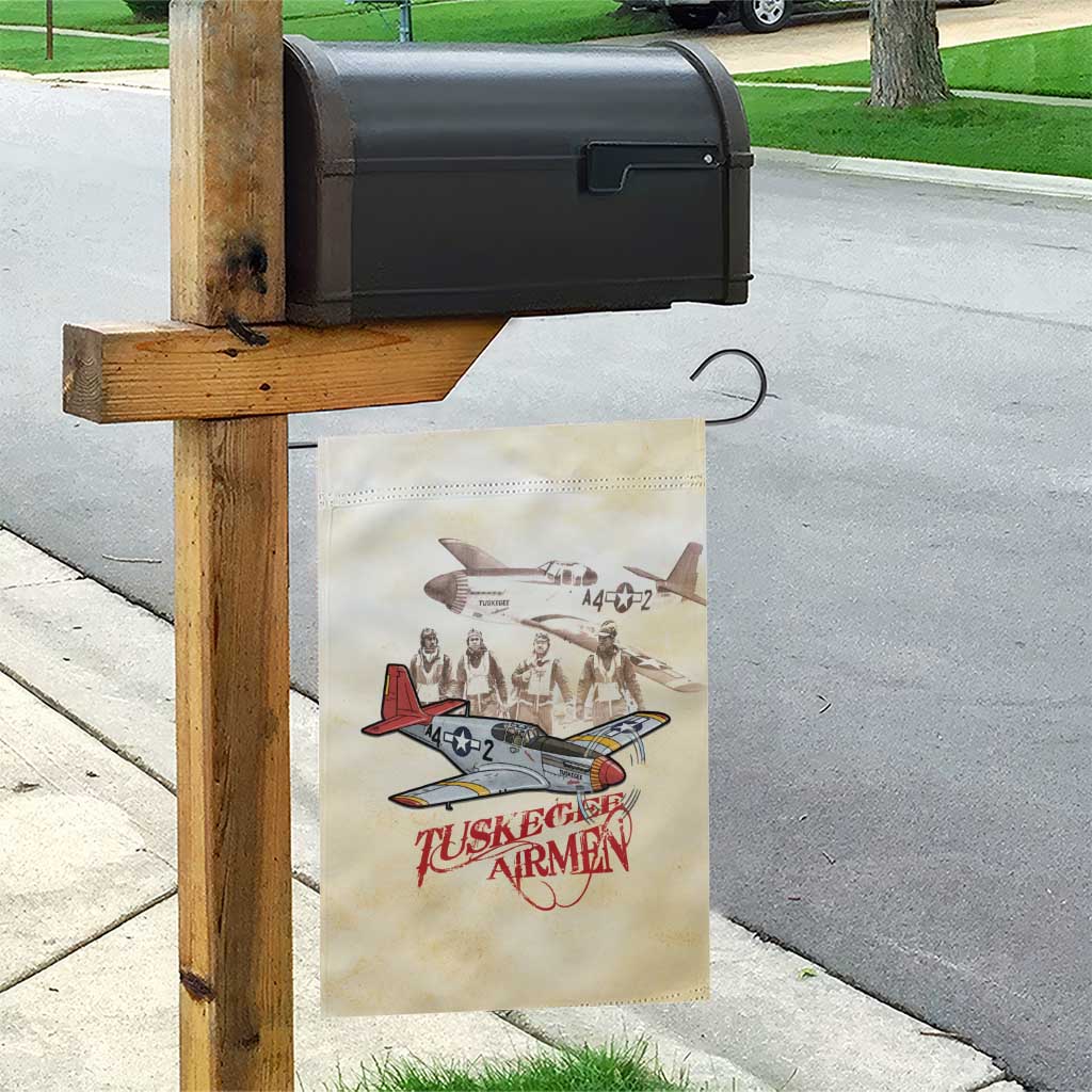 Tuskegee Airmen Garden Flag Red Tails Legacy Retro Style - African Pride