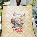 Tuskegee Airmen Quilt Red Tails Legacy Retro Style - African Pride
