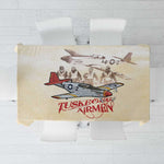 Tuskegee Airmen Tablecloth Red Tails Legacy Retro Style - African Pride