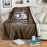 African American Aviators WWII Blanket Tuskegee Red Tails Airmen Brown Leather Pattern - African Pride