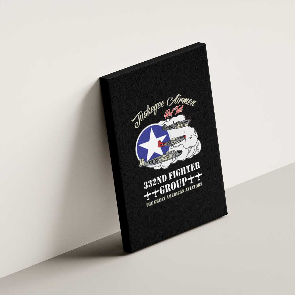 African American Aviators WWII Canvas Wall Art Tuskegee Red Tails Airmen Black - African Pride