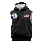 African American Aviators WWII Sleeveless Hoodie Tuskegee Red Tails Airmen Black - African Pride