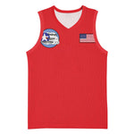 African American Aviators WWII Basketball Jersey Tuskegee Red Tails Airmen Red - African Pride
