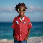 African American Aviators WWII Kid Hawaiian Shirt Tuskegee Red Tails Airmen Red - African Pride