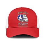 African American Aviators WWII Mesh Trucker Cap Tuskegee Red Tails Airmen Red - African Pride