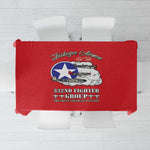 African American Aviators WWII Tablecloth Tuskegee Red Tails Airmen Red - African Pride