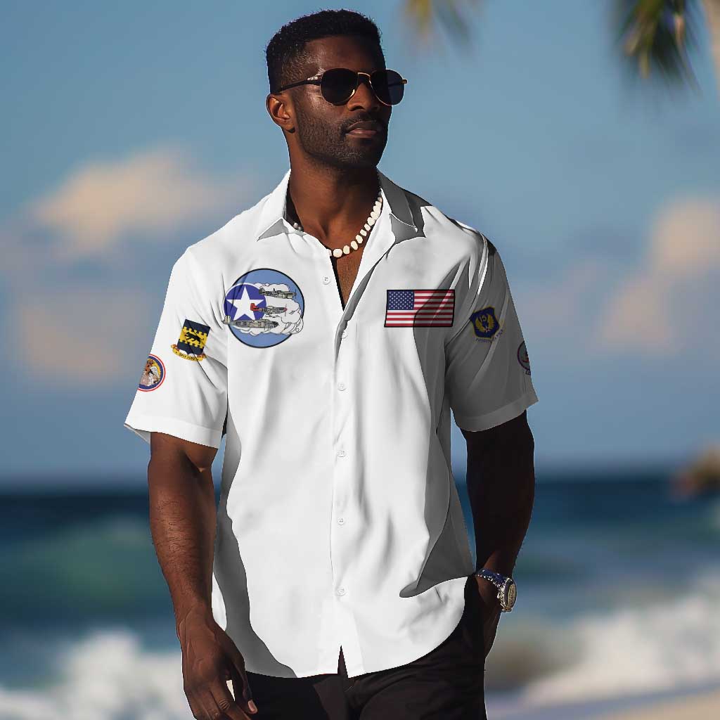 African American Aviators WWII Hawaiian Shirt Tuskegee Red Tails Airmen White - African Pride