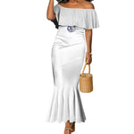 African American Aviators WWII Mermaid Dress Tuskegee Red Tails Airmen White - African Pride