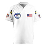 African American Aviators WWII Rugby Jersey Tuskegee Red Tails Airmen White - African Pride