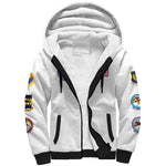 African American Aviators WWII Sherpa Hoodie Tuskegee Red Tails Airmen White - African Pride