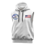 African American Aviators WWII Sleeveless Hoodie Tuskegee Red Tails Airmen White - African Pride