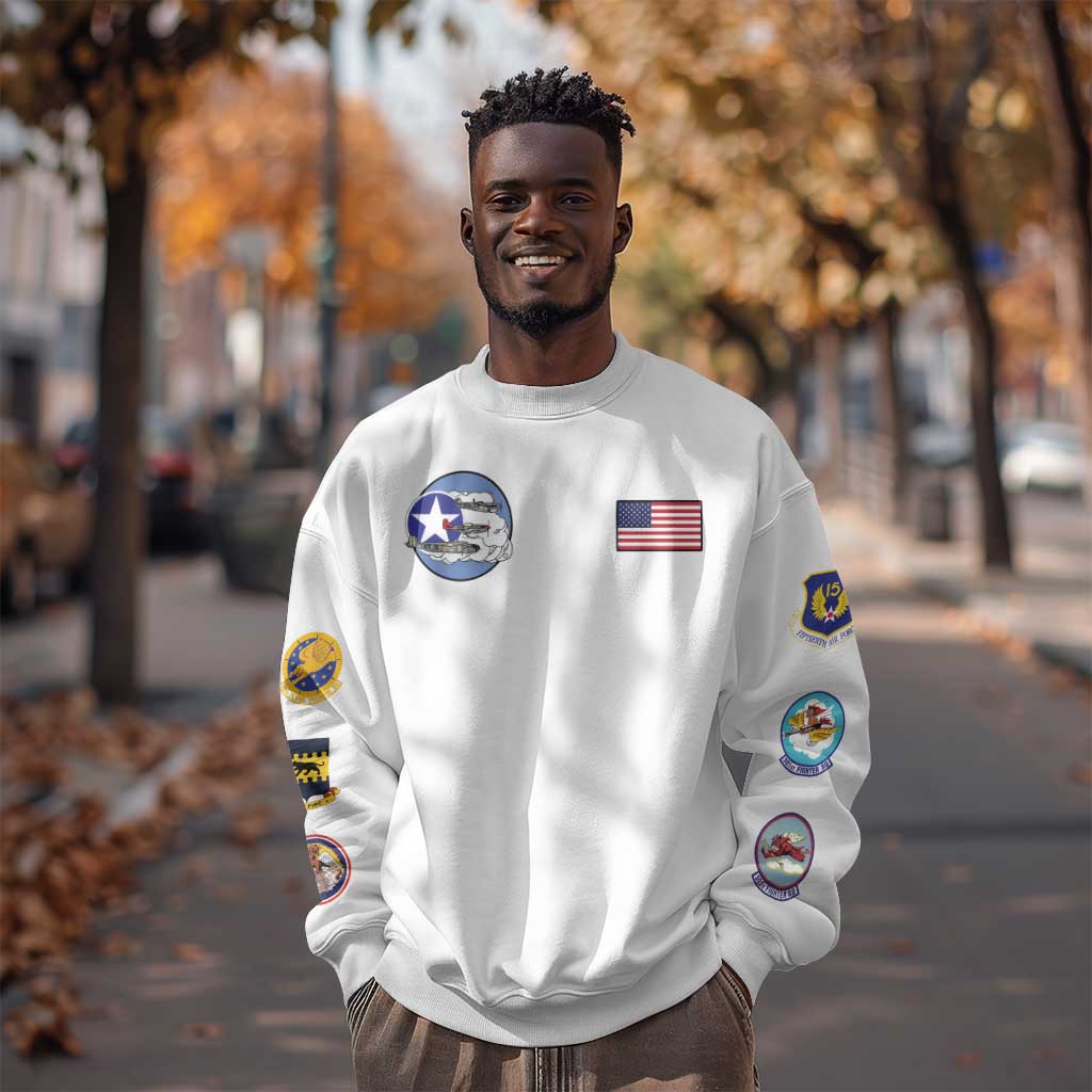 African American Aviators WWII Sweatshirt Tuskegee Red Tails Airmen White - African Pride