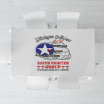African American Aviators WWII Tablecloth Tuskegee Red Tails Airmen White - African Pride