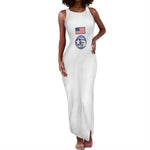 African American Aviators WWII Tank Maxi Dress Tuskegee Red Tails Airmen White - African Pride