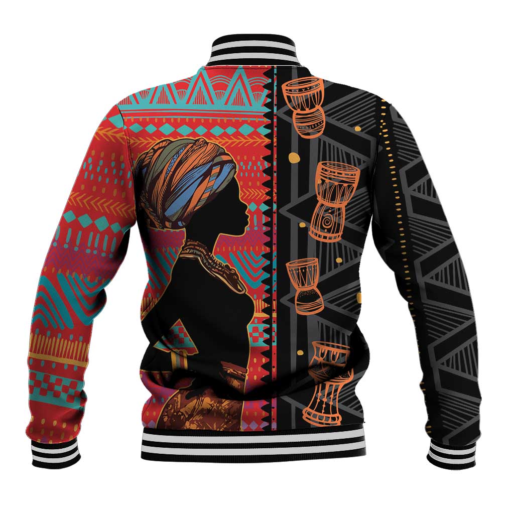 African Women Baseball Jacket Ethnic Pattern