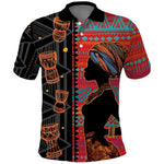 African Women Polo Shirt Ethnic Pattern
