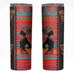 African Women Skinny Tumbler Ethnic Pattern