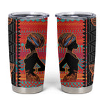 African Women Tumbler Cup Ethnic Pattern