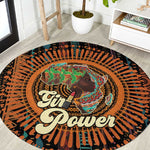 Happy International Women's Day Round Carpet Black Girl Power
