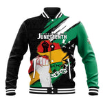 Personalised Afro Nigeria Juneteenth Baseball Jacket Freedom Day