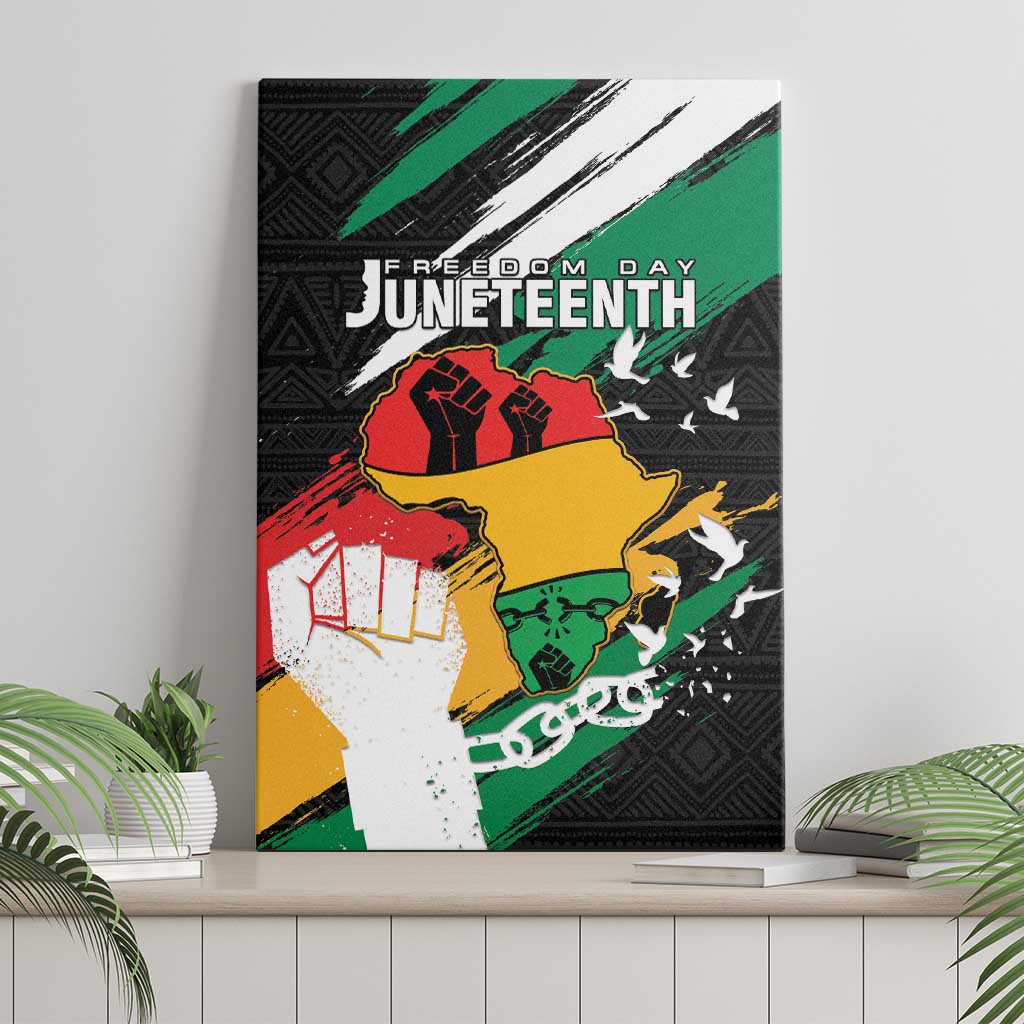 Afro Nigeria Juneteenth Canvas Wall Art Freedom Day
