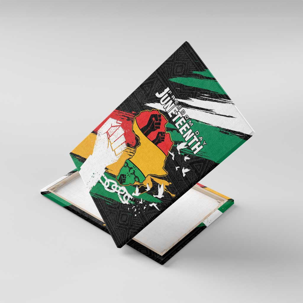 Afro Nigeria Juneteenth Canvas Wall Art Freedom Day