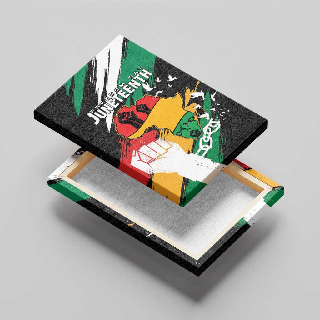 Afro Nigeria Juneteenth Canvas Wall Art Freedom Day