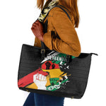 Afro Nigeria Juneteenth Leather Tote Bag Freedom Day