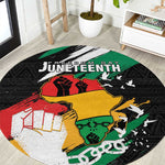 Afro Nigeria Juneteenth Round Carpet Freedom Day