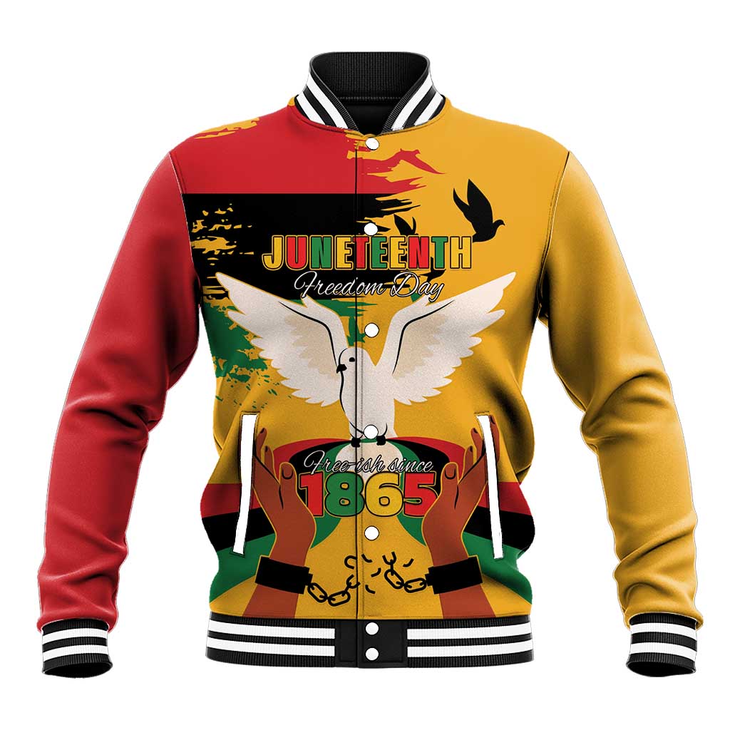 African American Juneteenth 1865 Baseball Jacket Black Freedom