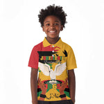 African American Juneteenth 1865 Kid Polo Shirt Black Freedom